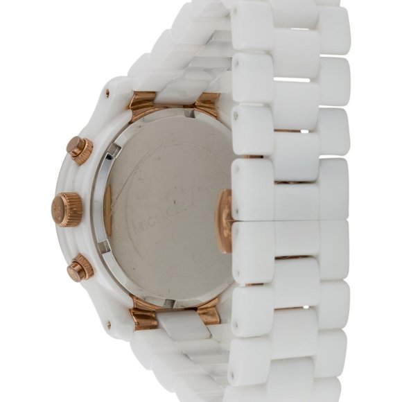 Michael Kors Rose Gold Ceramic 39mm Watch w/ box + - Picture 2 of 4